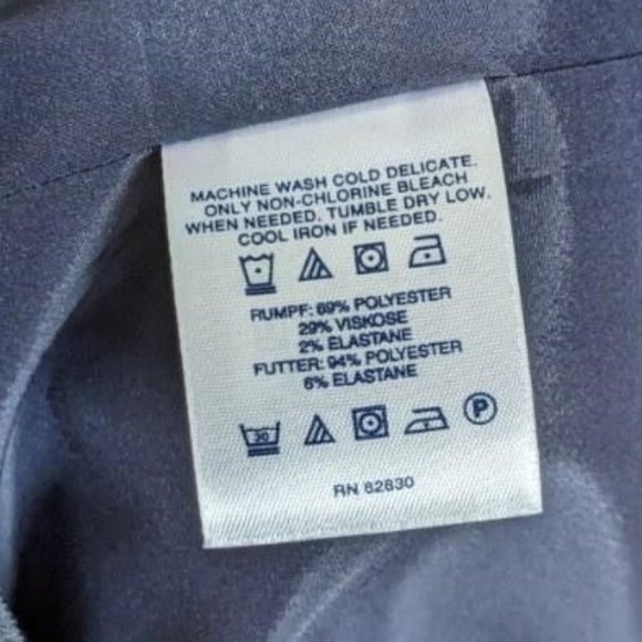 Classic Sheath Dress NEW Sleeveless, Pin-stripe Blue Suiting, Smooth, Lands' End - Picture 9 of 16